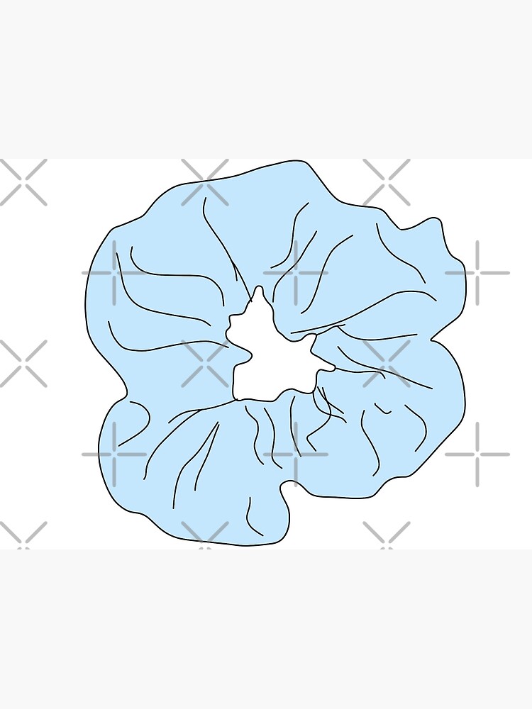 "Blue Scrunchie Outline" Poster by ilomilo15 | Redbubble