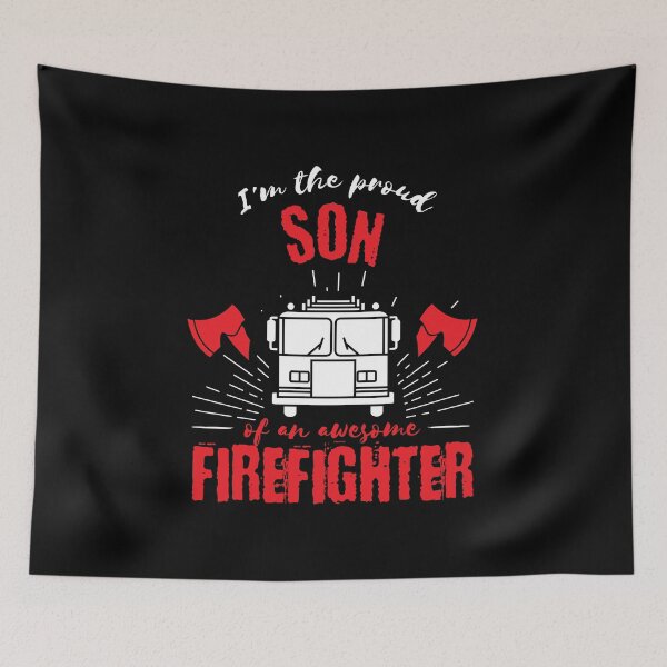 Item preview, Firefighter Family Proud Son Fire Truck designed and sold by LarkDesigns.