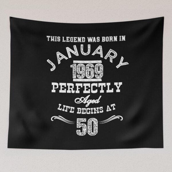 Item preview, This Legend Was Born In January 1969 50th Birthday White designed and sold by LarkDesigns.