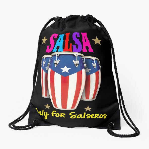 "Congas Puerto Rico Salsa" Drawstring Bag for Sale by LeoZitro Redbubble