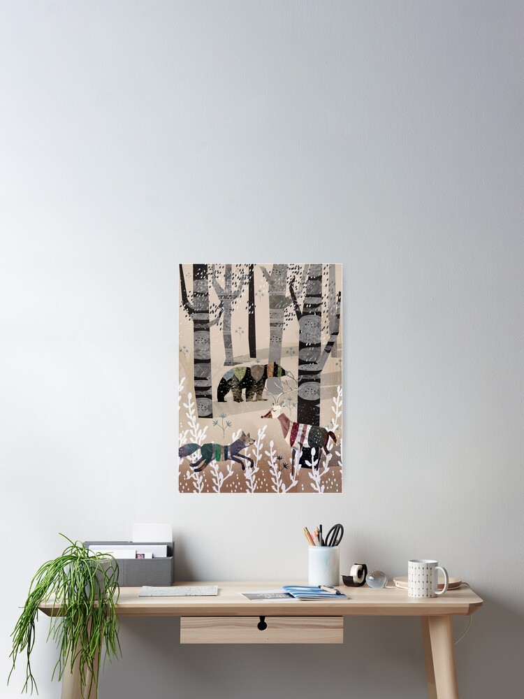 Thumbnail 2 of 3, Poster, Forest In Sweater designed and sold by elenor27.