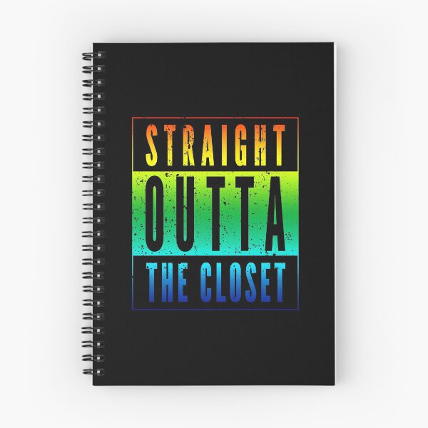 Artikelvorschau, Straight Outta The Closet LGBT Regenbogen Horizontal Distressed entworfen und verkauft von LarkDesigns.
