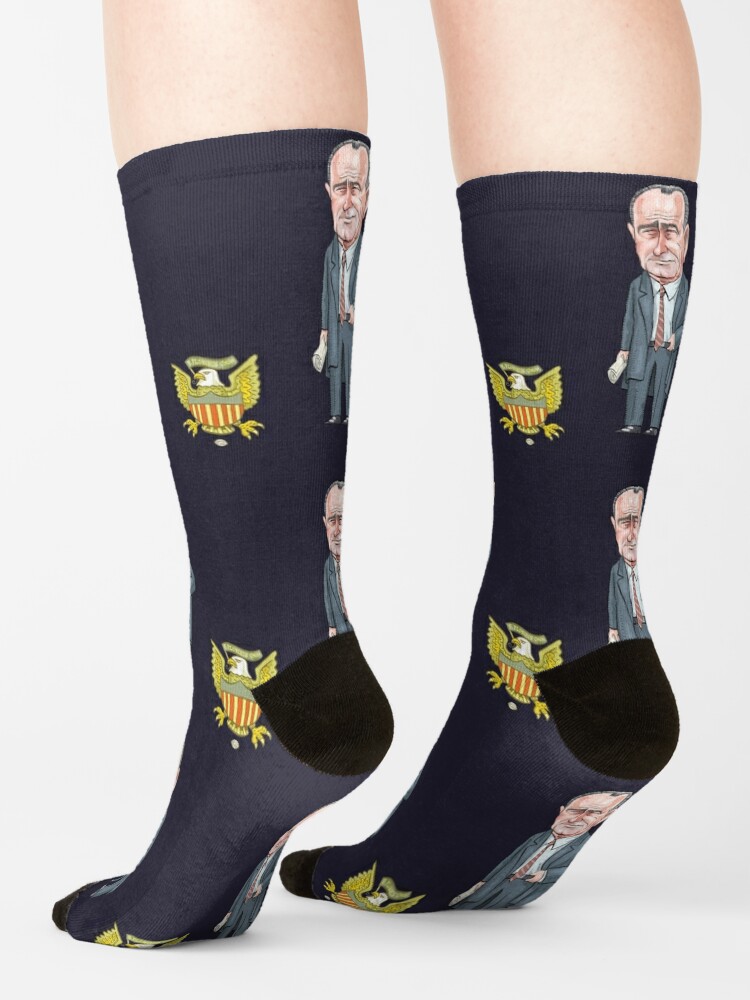 "President Lyndon B. Johnson " Socks For Sale By MacKaycartoons | Redbubble