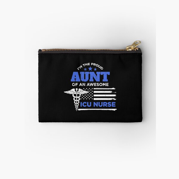 Item preview, ICU Nurse Proud Aunt Awesome Family Distressed Flag Design designed and sold by LarkDesigns.