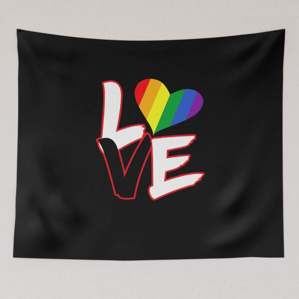 Item preview, LGBT Pride Love Rainbow T Shirt designed and sold by Urbane  Designs.