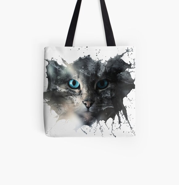 Cat Splash Allover-Print Tote Bag