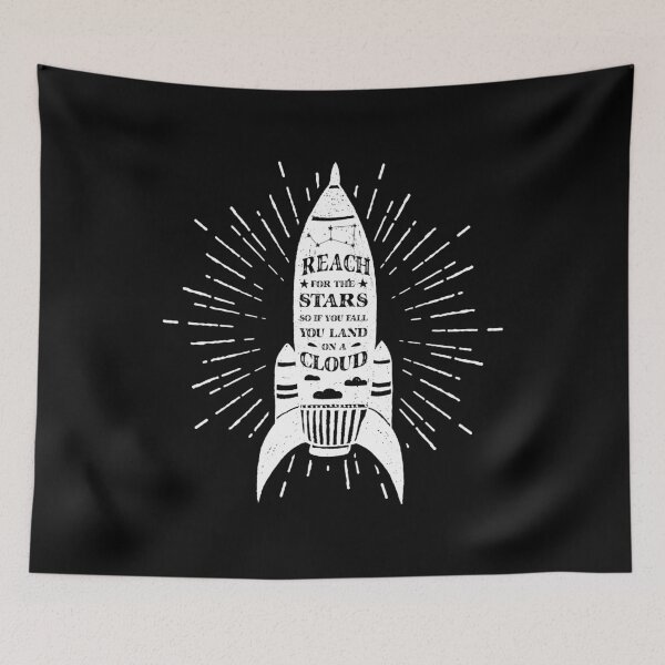 Item preview, Reach For The Stars Rocket Ship Motivational designed and sold by LarkDesigns.