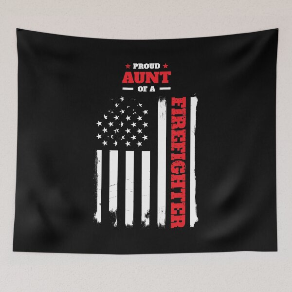 Item preview, Proud Aunt of a Firefighter Distressed Flag designed and sold by LarkDesigns.
