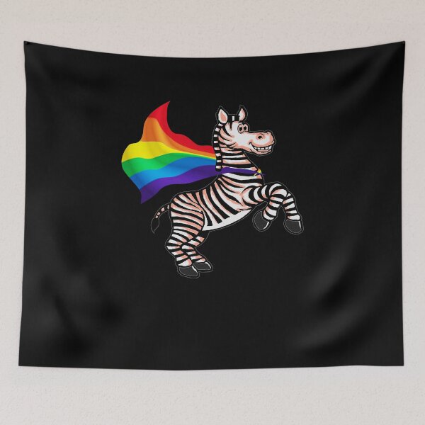 Item preview, LGBT Community Pride Zebra Rainbow Flag T Shirt designed and sold by Urbane  Designs.