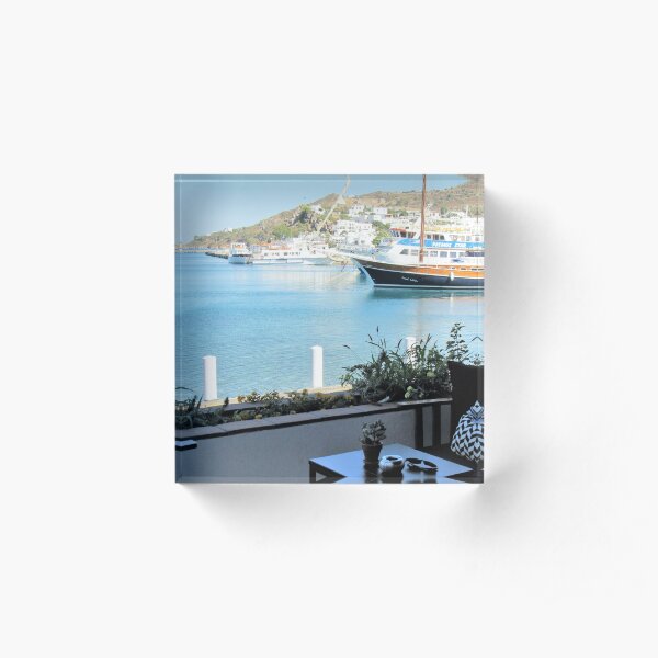 Relaxing By The Port Acrylic Block
