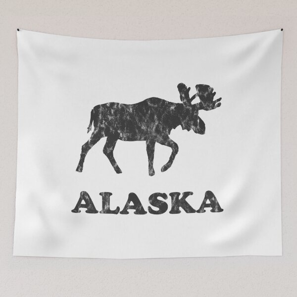 Item preview, Alaska Moose Elk Distressed Charcoal designed and sold by LarkDesigns.