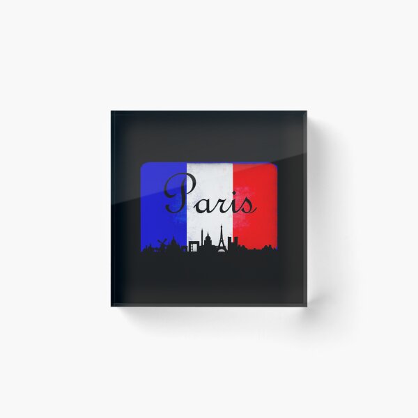 Item preview, Paris France City Skyline Silhouette French Flag designed and sold by LarkDesigns.