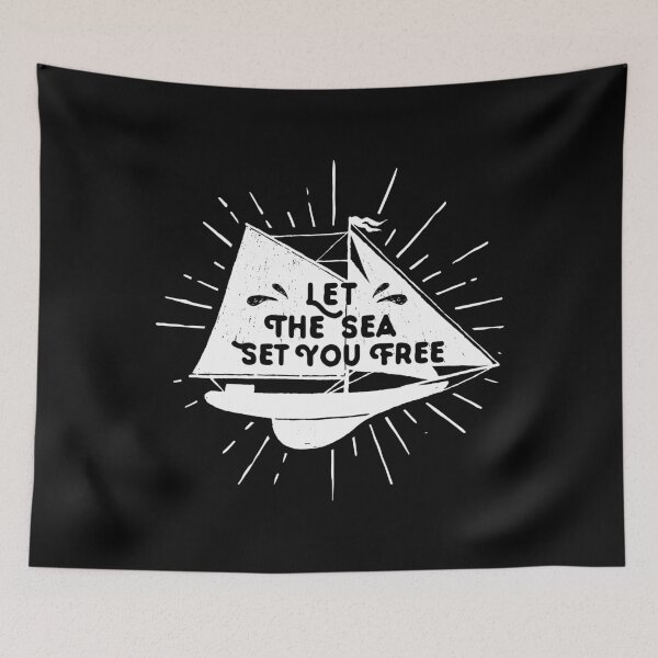 Item preview, Let The Sea Set You Free Sailing Yacht Motivational designed and sold by LarkDesigns.