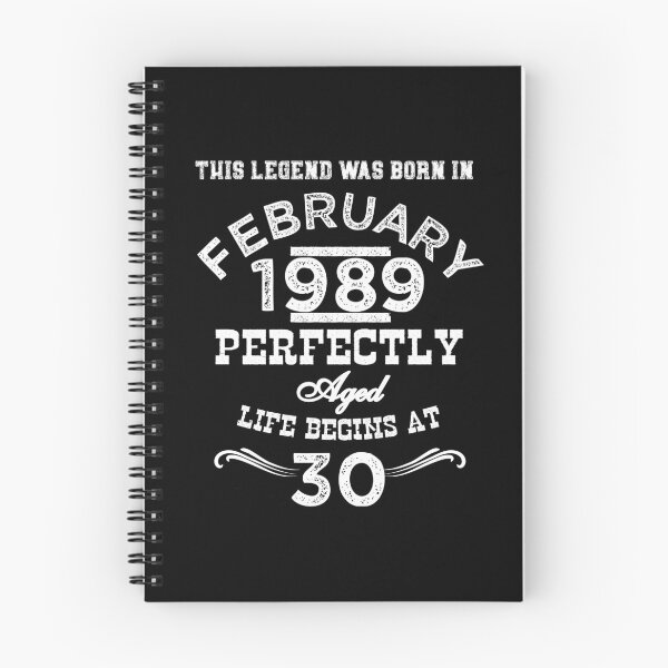 Item preview, This Legend Was Born In February 1989 30th Birthday White designed and sold by LarkDesigns.