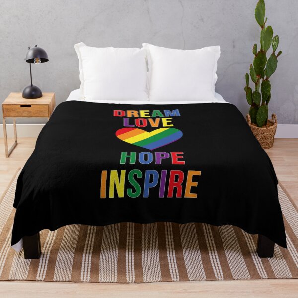 Item preview, Dream Love Hope Inspire LGBT Pride T Shirt designed and sold by Urbane Designs.