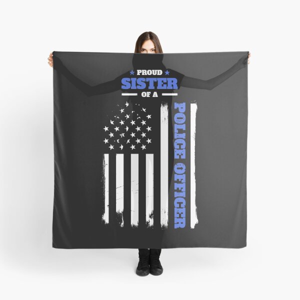 Item preview, Proud Sister of a Police Officer Distressed Flag designed and sold by LarkDesigns.