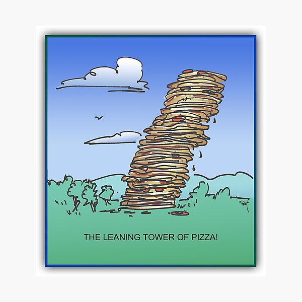 Item preview, The Leaning Tower of Pizza designed and sold by backinajpg.