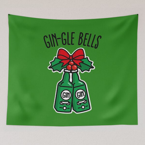 Item preview, Gin-gle bells funny Gin pun puns Christmas party drinking Gin Lovers Funny Xmas Christmas drinking party designed and sold by LaundryFactory.