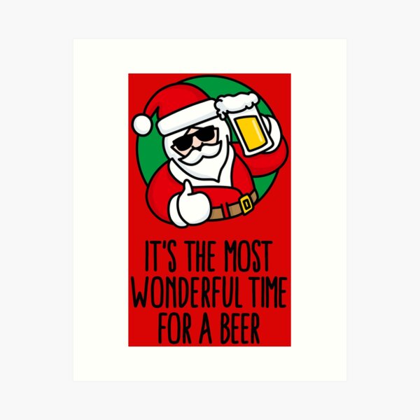 Christmas Beer Glasses-funny Christmas Beer Gifts-most Wonderful Time for A  Beer-reinbeer-funny Christmas Gifts for Him-christmas Gift Idea 