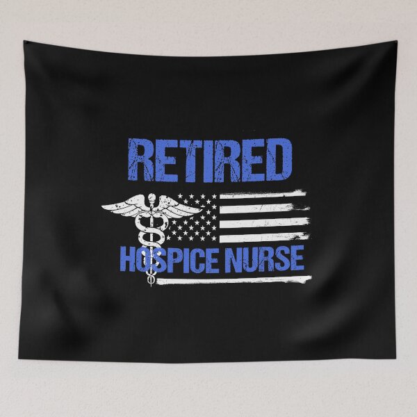 Item preview, Retired Hospice Nurse Distressed Flag designed and sold by LarkDesigns.