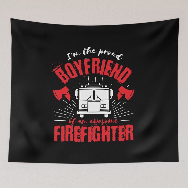 Item preview, Firefighter Family Proud Boyfriend Fire Truck designed and sold by LarkDesigns.
