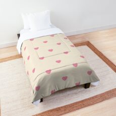 Herzmuster Pastellrosa Tagesdecke