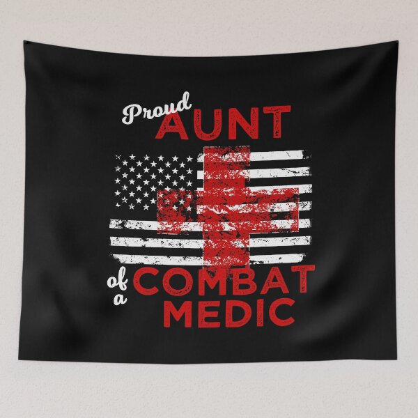 Item preview, Proud Aunt of a Combat Medic Distressed Flag designed and sold by LarkDesigns.