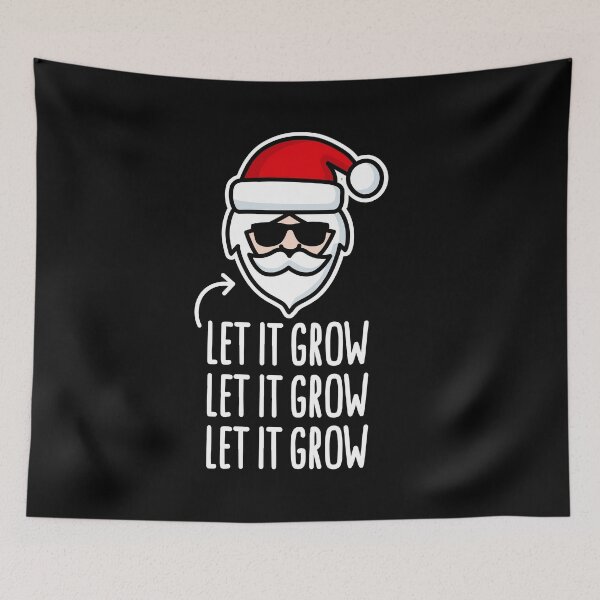 Item preview, Let it grow Santa Claus beard hipster barber Christmas party Funny cartoon Santa ugly Christmas Hipster gift designed and sold by LaundryFactory.