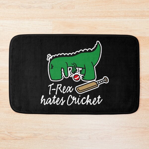 Item preview, T-Rex hates cricket dinosaur funny coach t rex trex gift Funny kids cricket player funny cricket cartoon designed and sold by LaundryFactory.