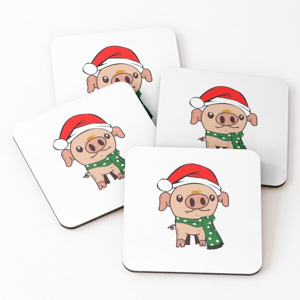Item preview, Cute Christmas Teacup Pig Mini Piglet in Santa Hat Gifts designed and sold by gillys.