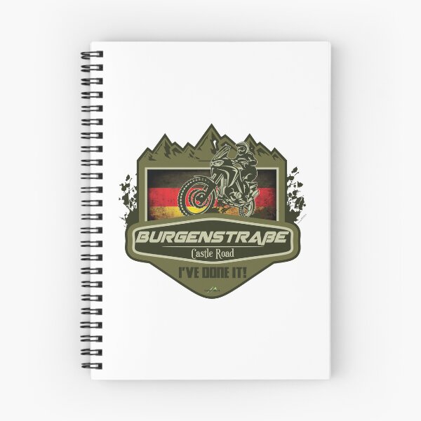 Item preview, Castle Road Iconic German Motorcycle Route Burgenstrasse Sticker & T-Shirt 03 designed and sold by OuterShellUK.
