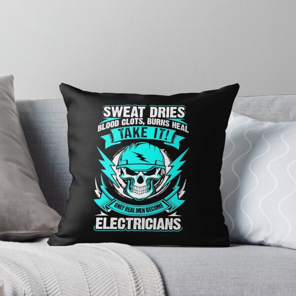 Item preview, Only Real Men Become Electricians Funny Blue designed and sold by LarkDesigns.
