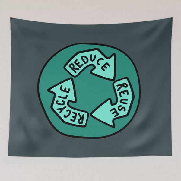 Item preview, Reduce, Re-Use, Recycle - Teal designed and sold by MOREDANKMEMES.