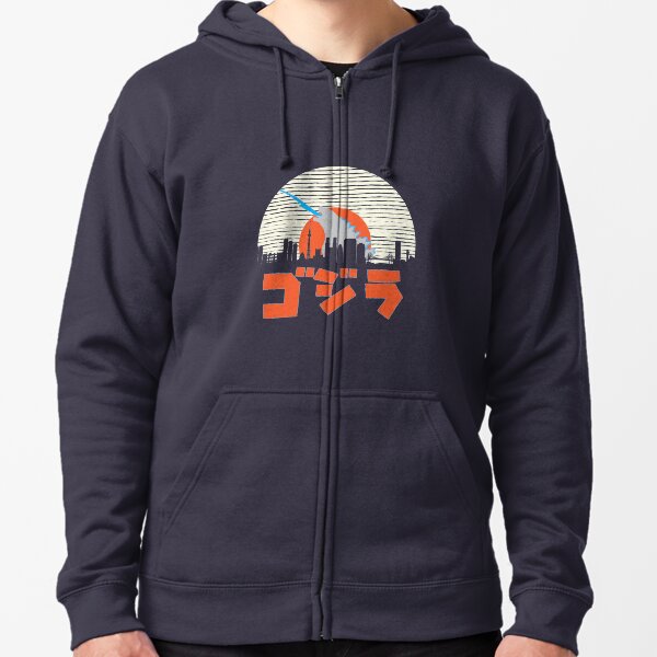 godzilla zip up hoodie