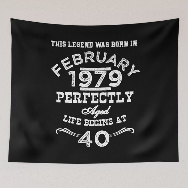 Item preview, This Legend Was Born In February 1979 40th Birthday White designed and sold by LarkDesigns.