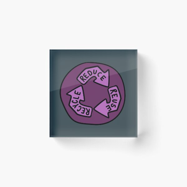 Item preview, Reduce, Re-Use, Recycle - Purple designed and sold by MOREDANKMEMES.