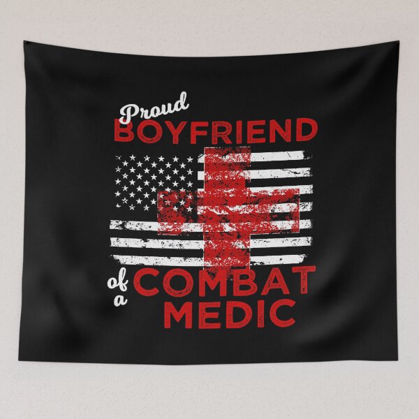 Item preview, Proud Boyfriend of a Combat Medic Distressed Flag designed and sold by LarkDesigns.