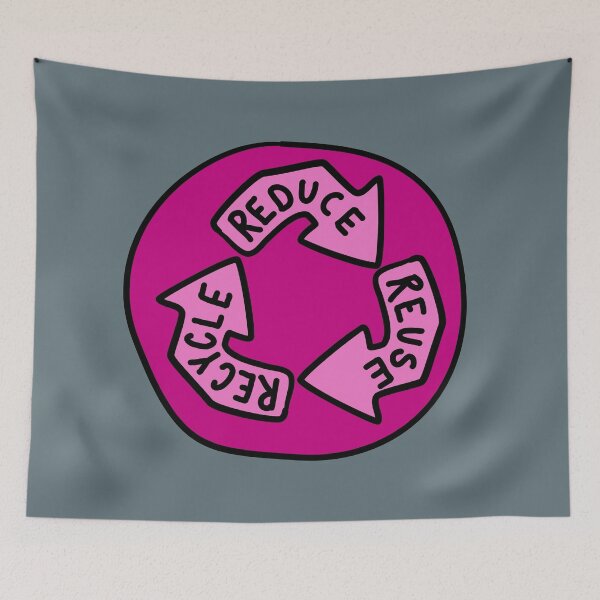 Item preview, Reduce, Re-Use, Recycle - Magenta designed and sold by MOREDANKMEMES.