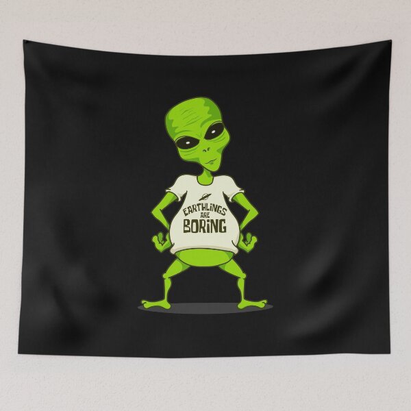 Item preview, Earthlings Are Boring  designed and sold by GnarlyGatorTees.