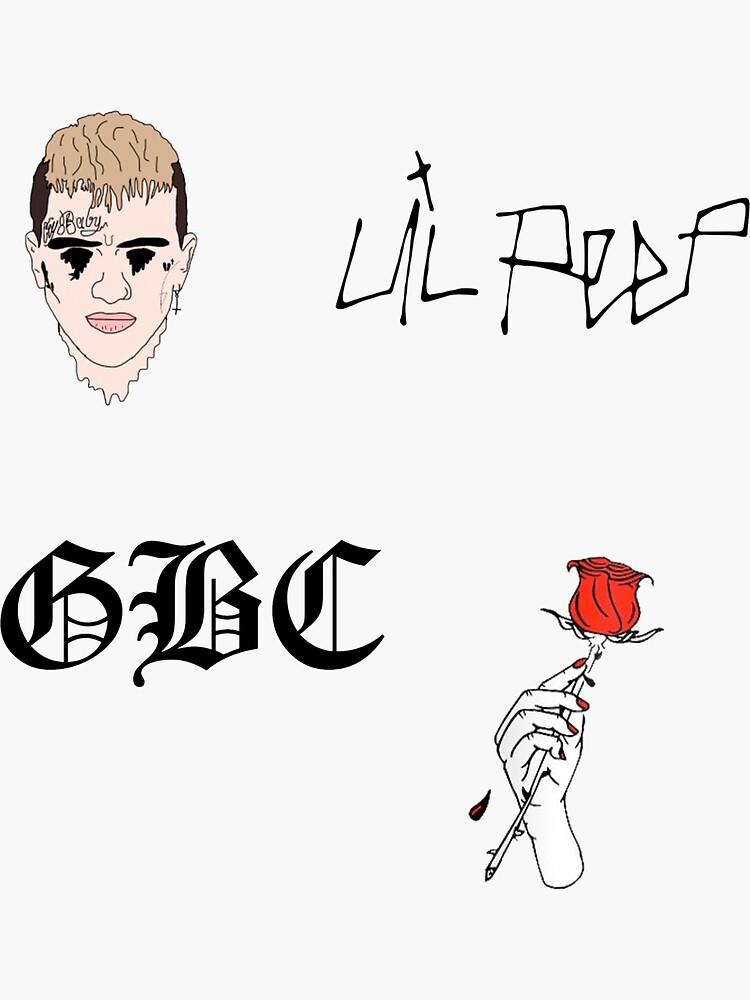 "Lil Peep Sticker Pack 3" Sticker by FearOfGod | Redbubble