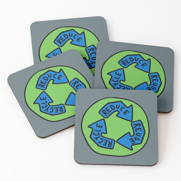 Item preview, Reduce, Re-Use, Recycle - Green & Blue designed and sold by MOREDANKMEMES.