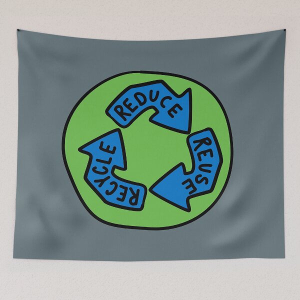 Item preview, Reduce, Re-Use, Recycle - Green & Blue designed and sold by MOREDANKMEMES.