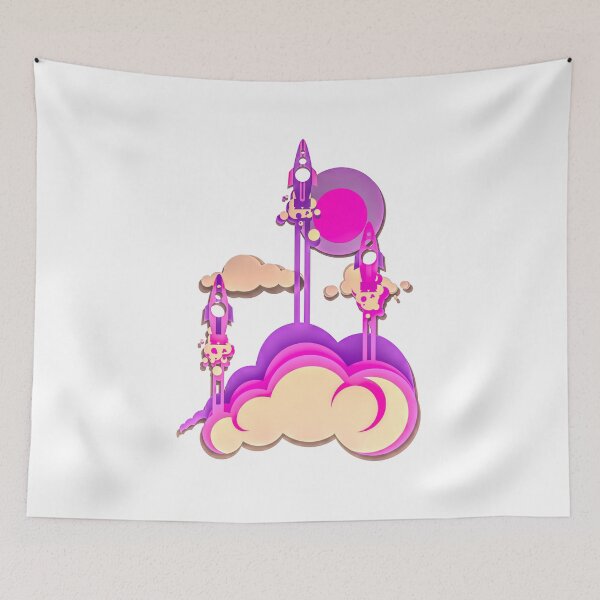 Item preview, Vintage Rockets Pink designed and sold by AK1Shirts.