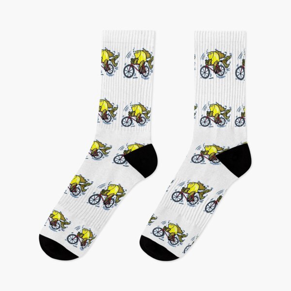 Item preview, Bicycle Fish funny cartoon designed and sold by FabSpark.