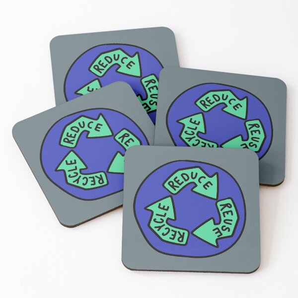 Item preview, Reduce, Re-Use, Recycle - Blue & Teal designed and sold by MOREDANKMEMES.