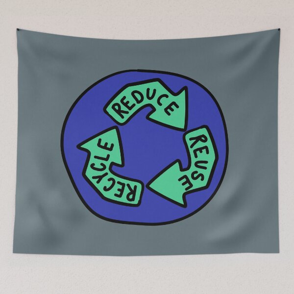 Item preview, Reduce, Re-Use, Recycle - Blue & Teal designed and sold by MOREDANKMEMES.