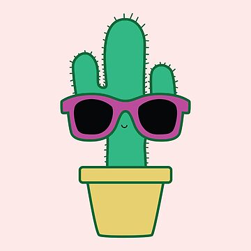 Cute Cactus Wearing Purple Sunglasses Art Board Print