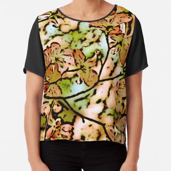 Blossom faded ink Chiffon Top