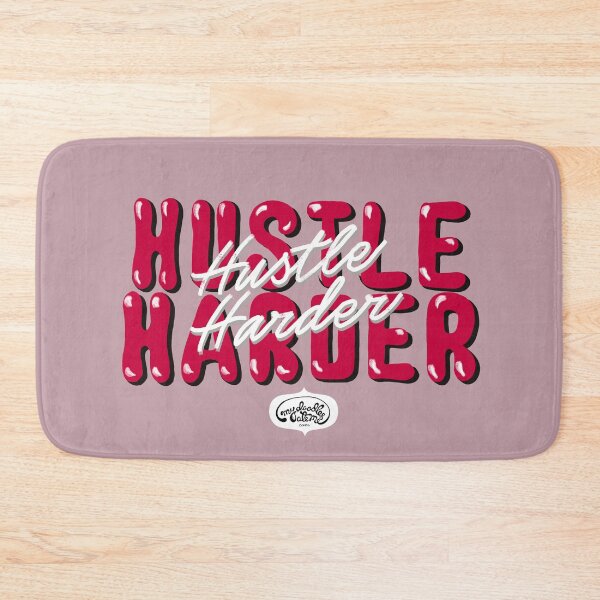 Item preview, Hustle Harder Work Culture Lettering Art (Blush Pink) designed and sold by mydoodlesateme.
