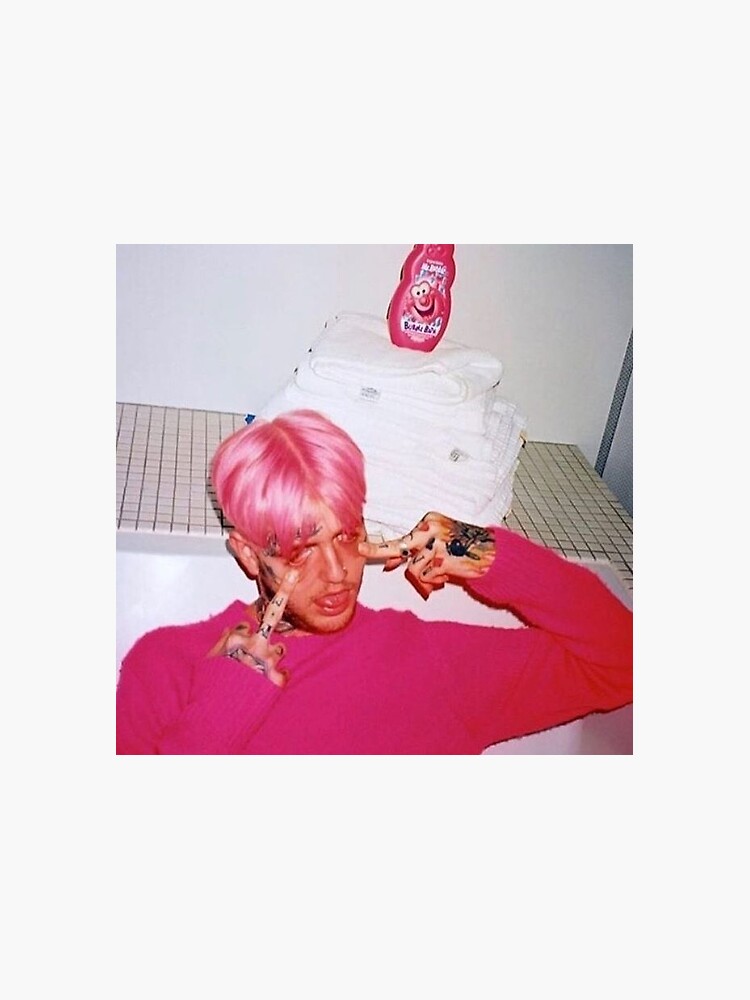 pink lil peep pillow